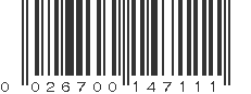 UPC 026700147111