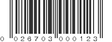 UPC 026703000123