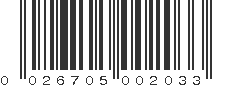 UPC 026705002033