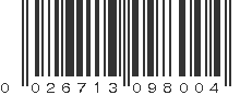 UPC 026713098004