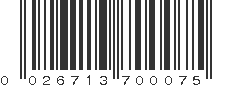 UPC 026713700075