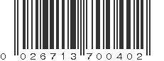 UPC 026713700402