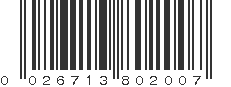 UPC 026713802007