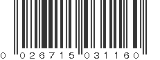 UPC 026715031160