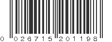 UPC 026715201198