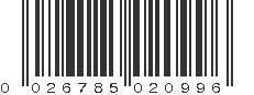 UPC 026785020996