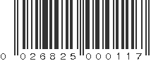 UPC 026825000117