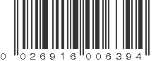 UPC 026916006394