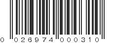 UPC 026974000310