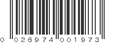 UPC 026974001973