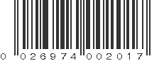 UPC 026974002017