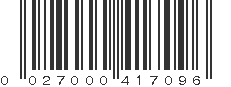 UPC 027000417096