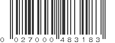 UPC 027000483183