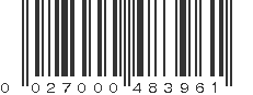 UPC 027000483961