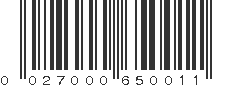 UPC 027000650011