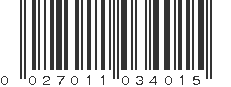 UPC 027011034015