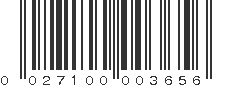 UPC 027100003656