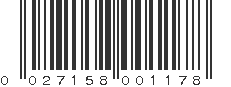 UPC 027158001178