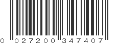 UPC 027200347407