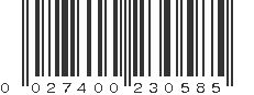 UPC 027400230585