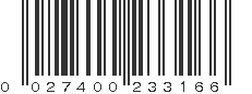 UPC 027400233166