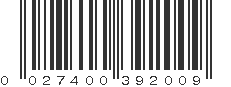 UPC 027400392009