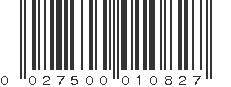 UPC 027500010827