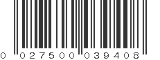 UPC 027500039408