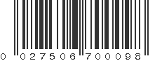 UPC 027506700098