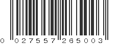 UPC 027557265003