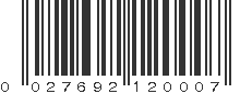 UPC 027692120007