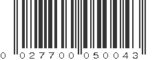 UPC 027700050043