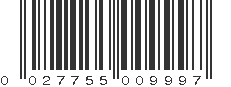 UPC 027755009997