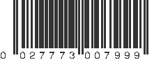 UPC 027773007999