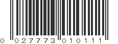 UPC 027773010111