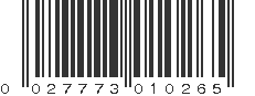 UPC 027773010265