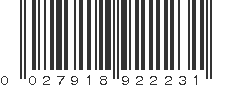 UPC 027918922231