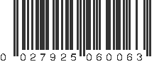 UPC 027925060063