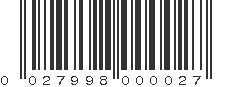 UPC 027998000027