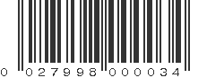 UPC 027998000034