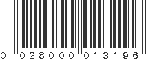 UPC 028000013196