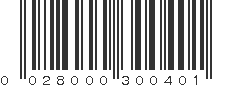 UPC 028000300401