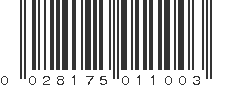 UPC 028175011003