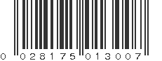 UPC 028175013007