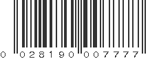 UPC 028190007777