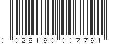 UPC 028190007791