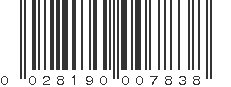 UPC 028190007838