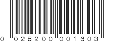 UPC 028200001603