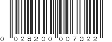 UPC 028200007322