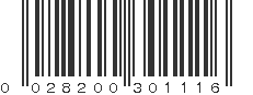 UPC 028200301116